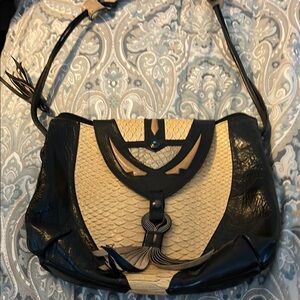 Elegant Black and Cream Women's Bag